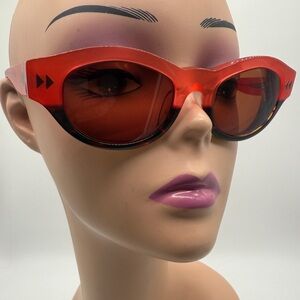 Theo Chic Orange/Brown Sunglasses